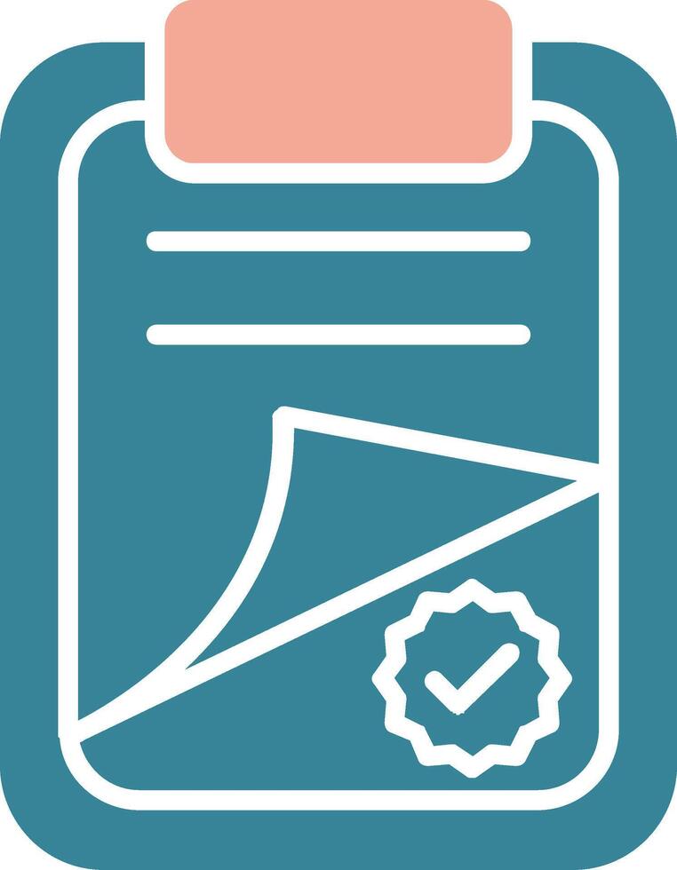 Clipboard Glyph Two Color Icon vector