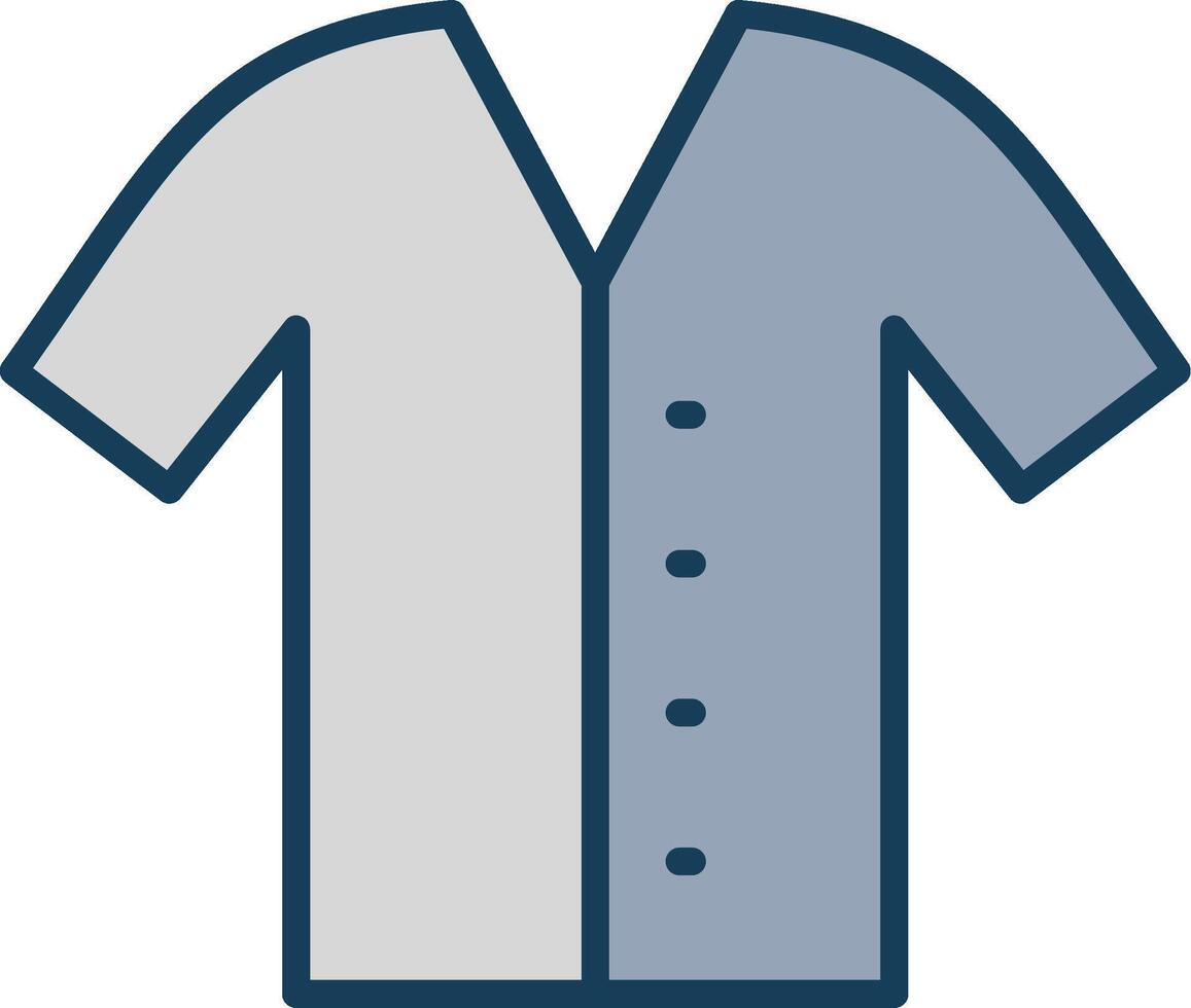 camisa línea lleno gris icono vector