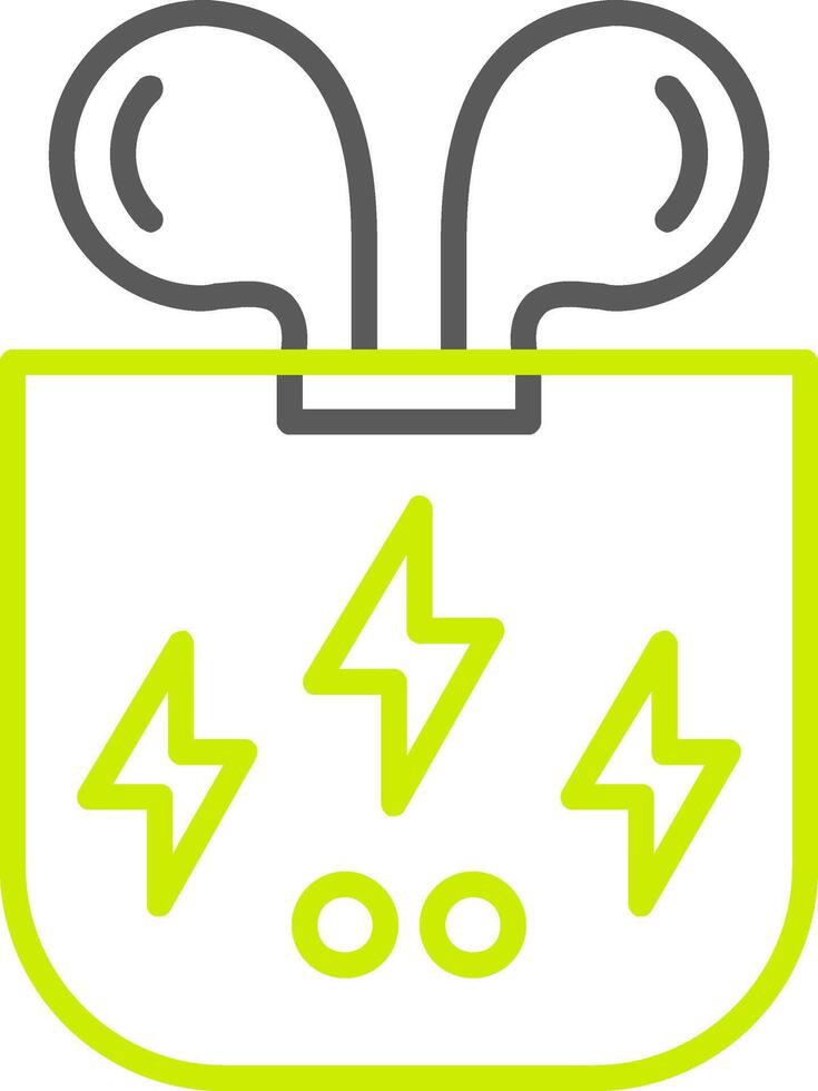 Earbuds Line Two Color Icon vector