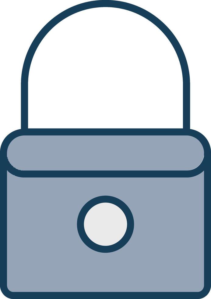 Lock Line Filled Grey Icon vector