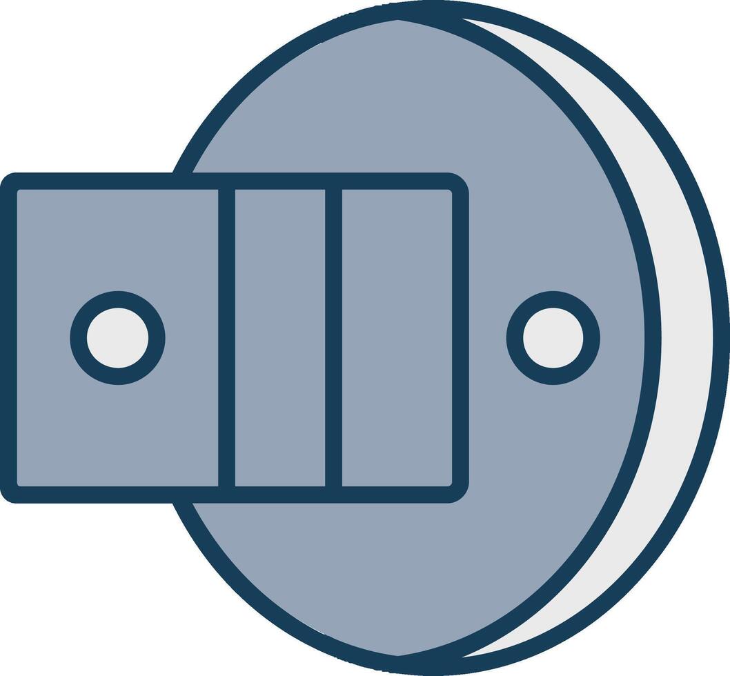 Doorstop Line Filled Grey Icon vector