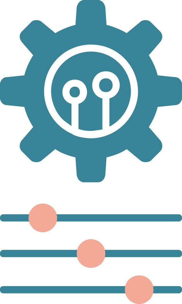 Settings Glyph Two Color Icon vector
