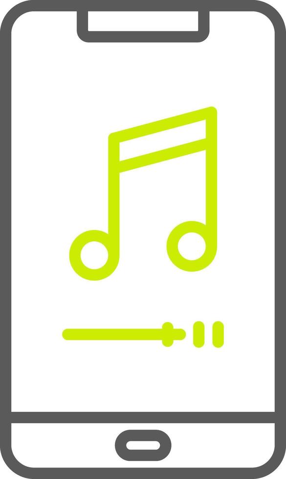Phone Line Two Color Icon vector