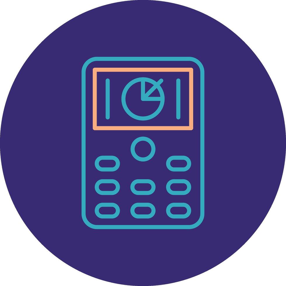 Device Line Two Color Circle Icon vector