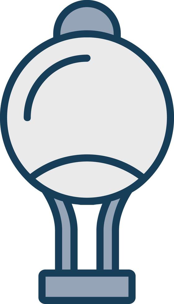 Curtain Top Line Filled Grey Icon vector
