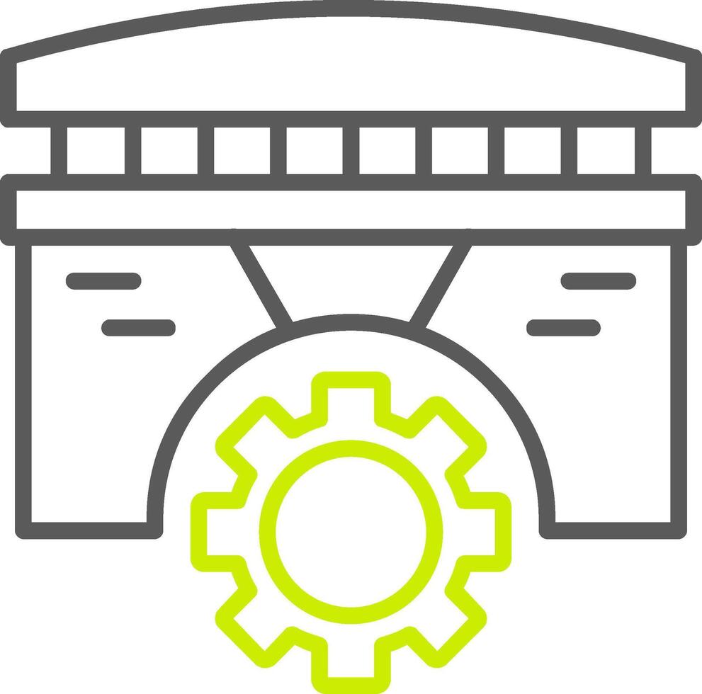Bridge Line Two Color Icon vector