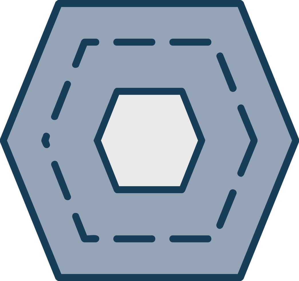 Nut Line Filled Grey Icon vector