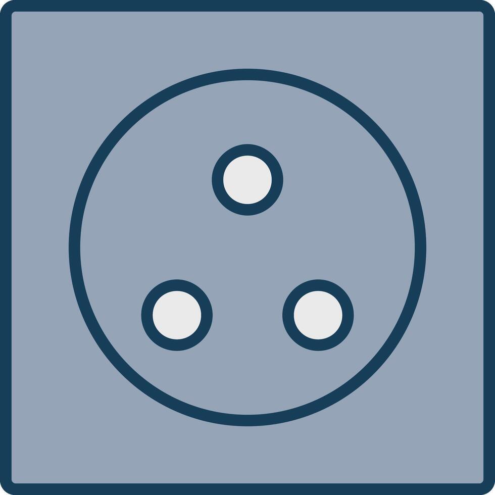 Wall Plug Line Filled Grey Icon vector