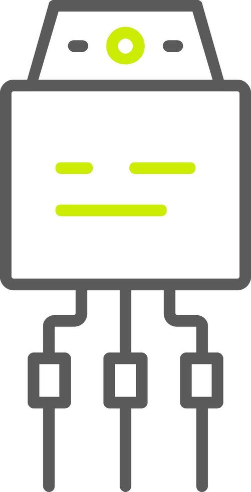 Transistor Line Two Color Icon vector