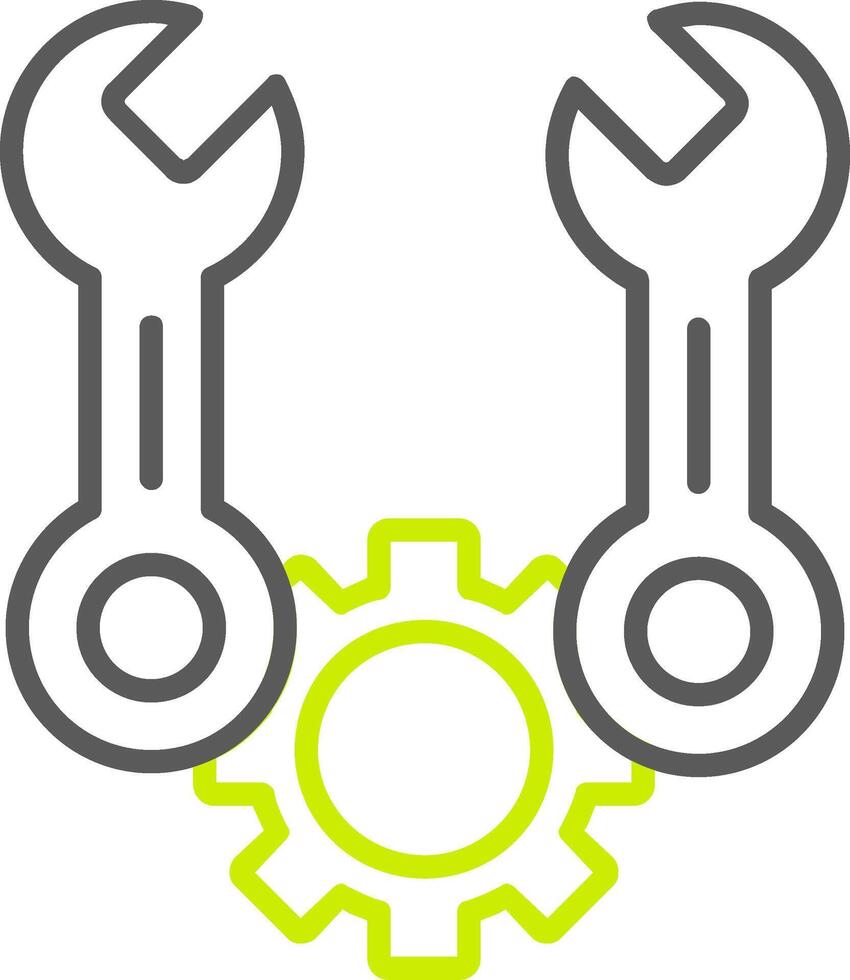 Spanner Line Two Color Icon vector