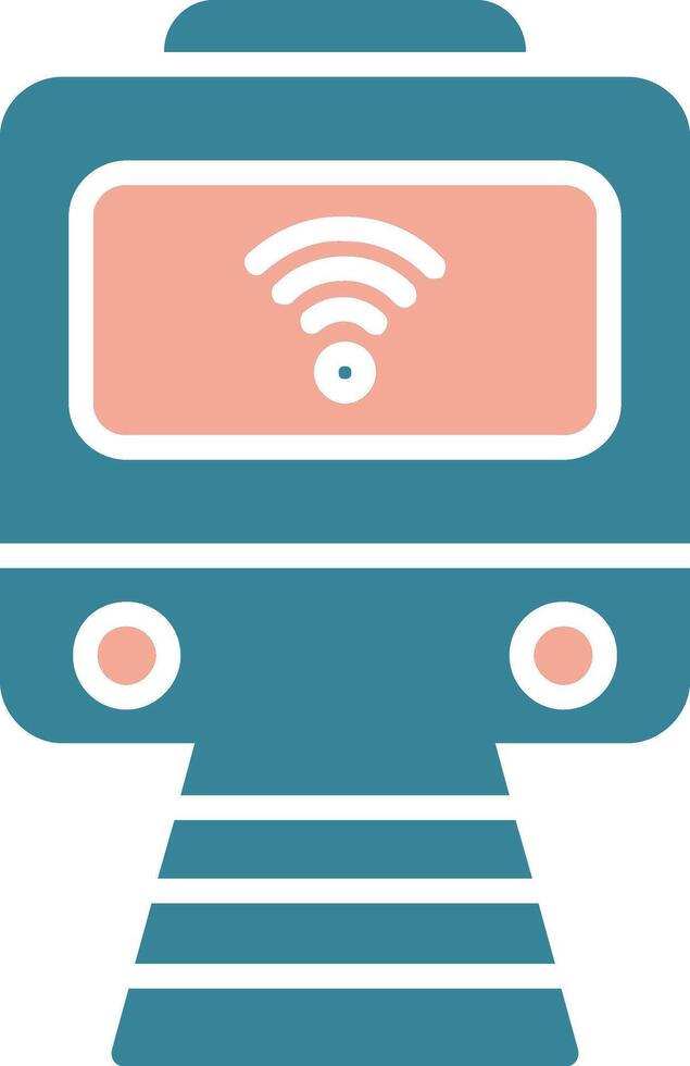 Train Glyph Two Color Icon vector