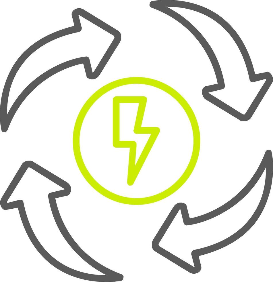Eco Energy Line Two Color Icon vector