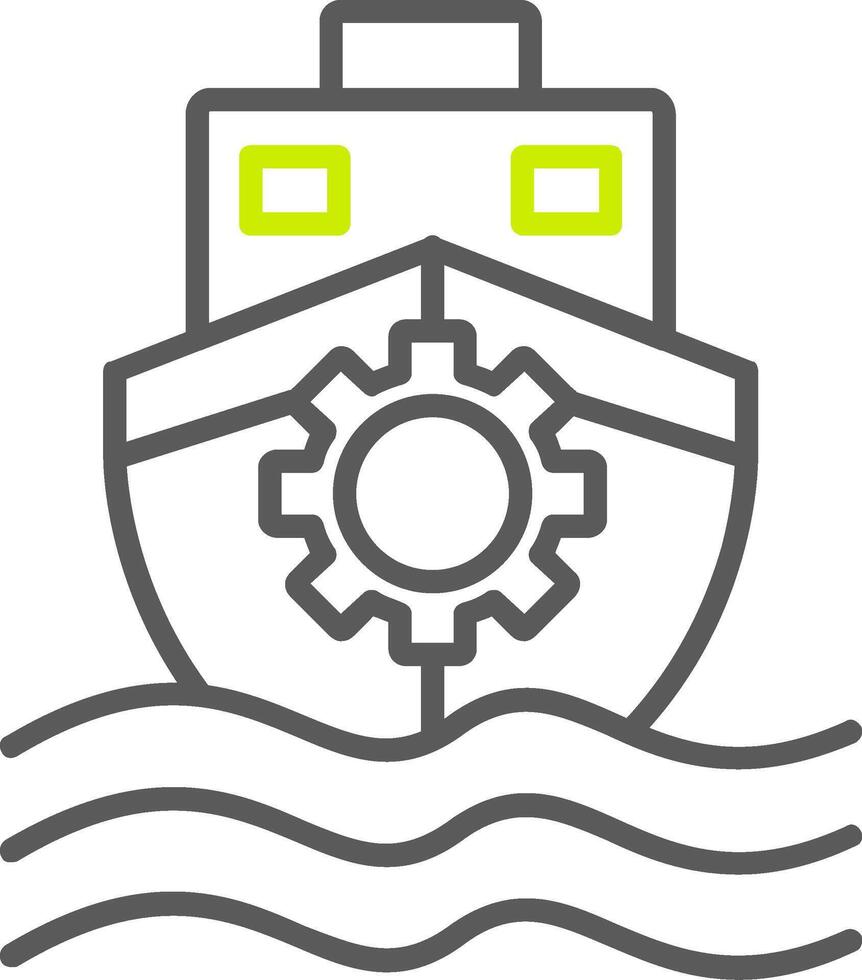 Boat Line Two Color Icon vector