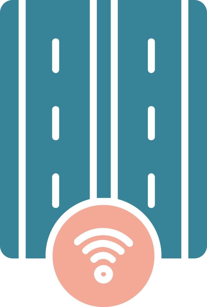 Motorway Glyph Two Color Icon vector