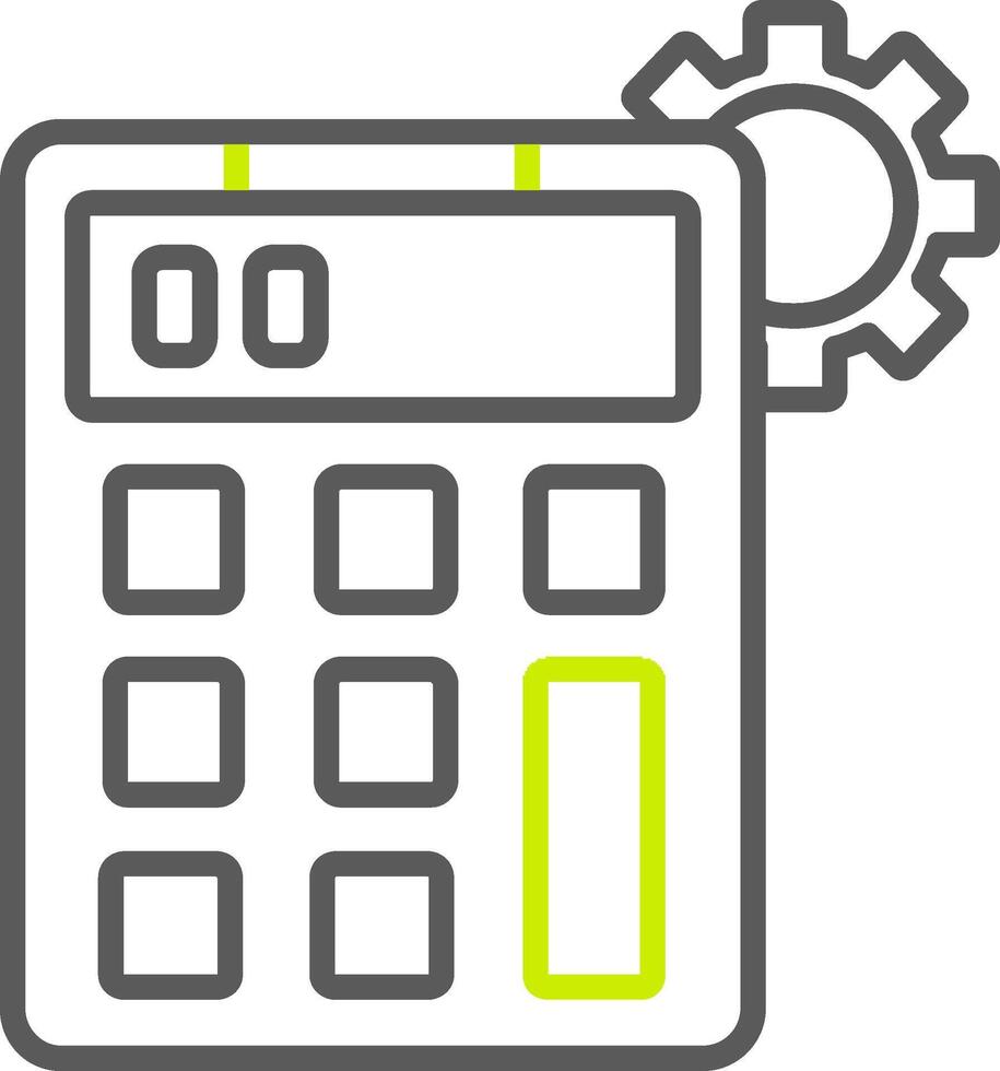 Calculator Line Two Color Icon vector