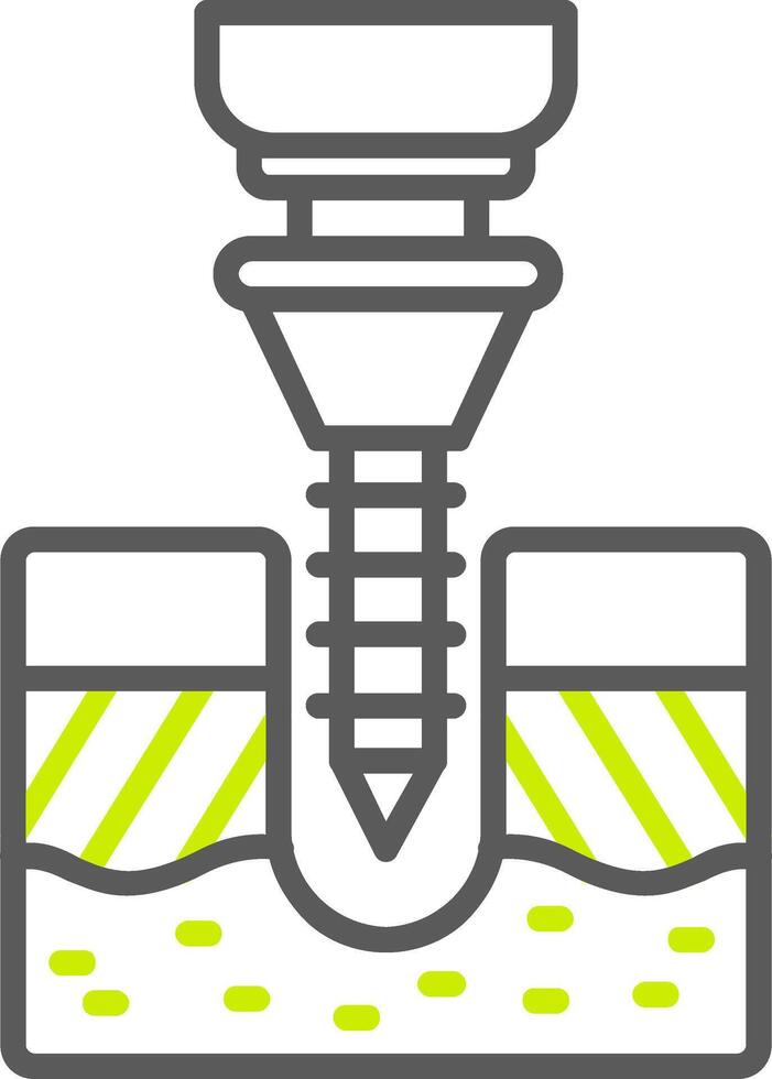 Drilling Line Two Color Icon vector