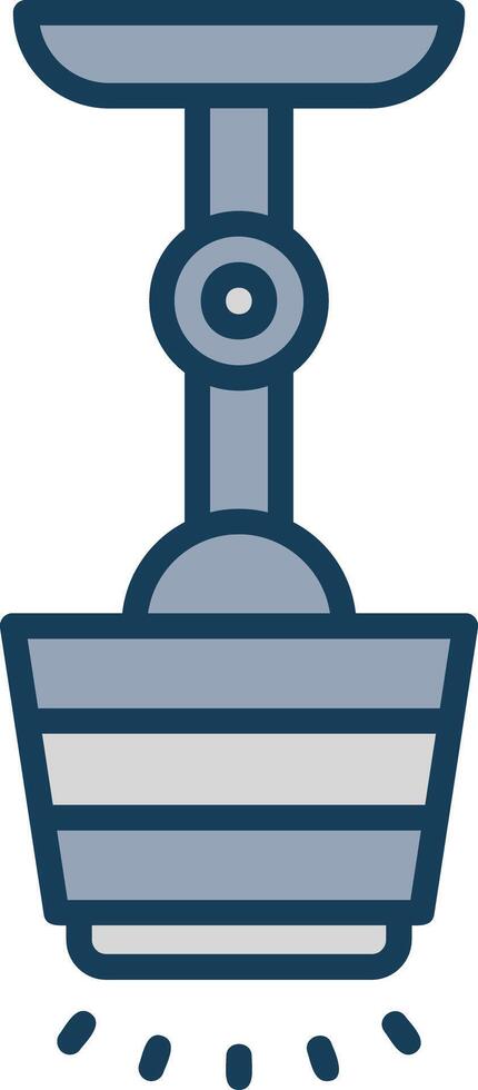 Lamp Line Filled Grey Icon vector