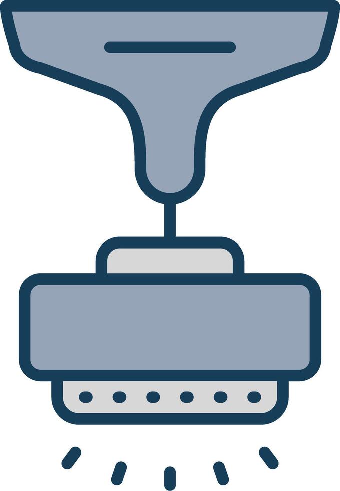 Lamp Line Filled Grey Icon vector