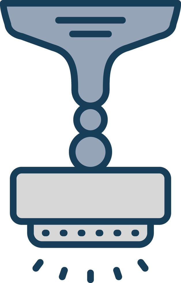 Lamp Line Filled Grey Icon vector