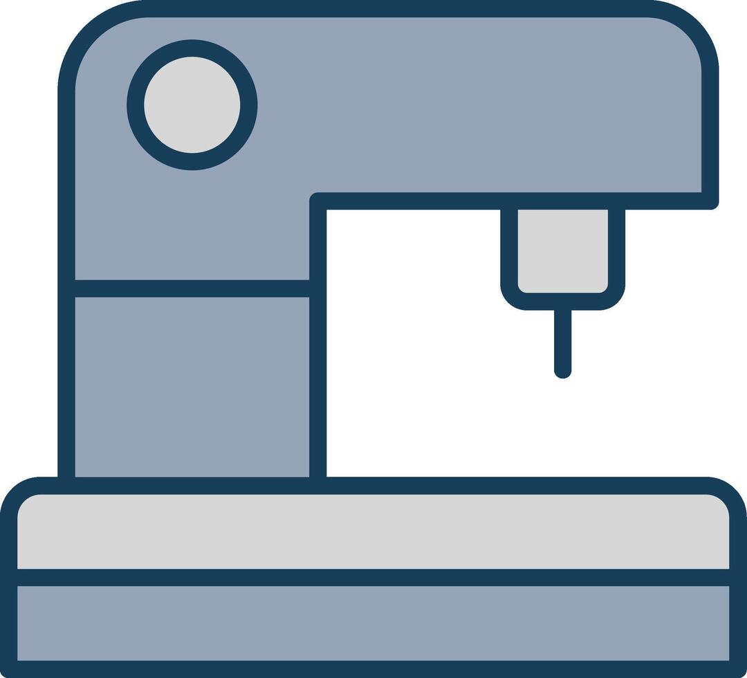 Sewing Machine Line Filled Grey Icon vector
