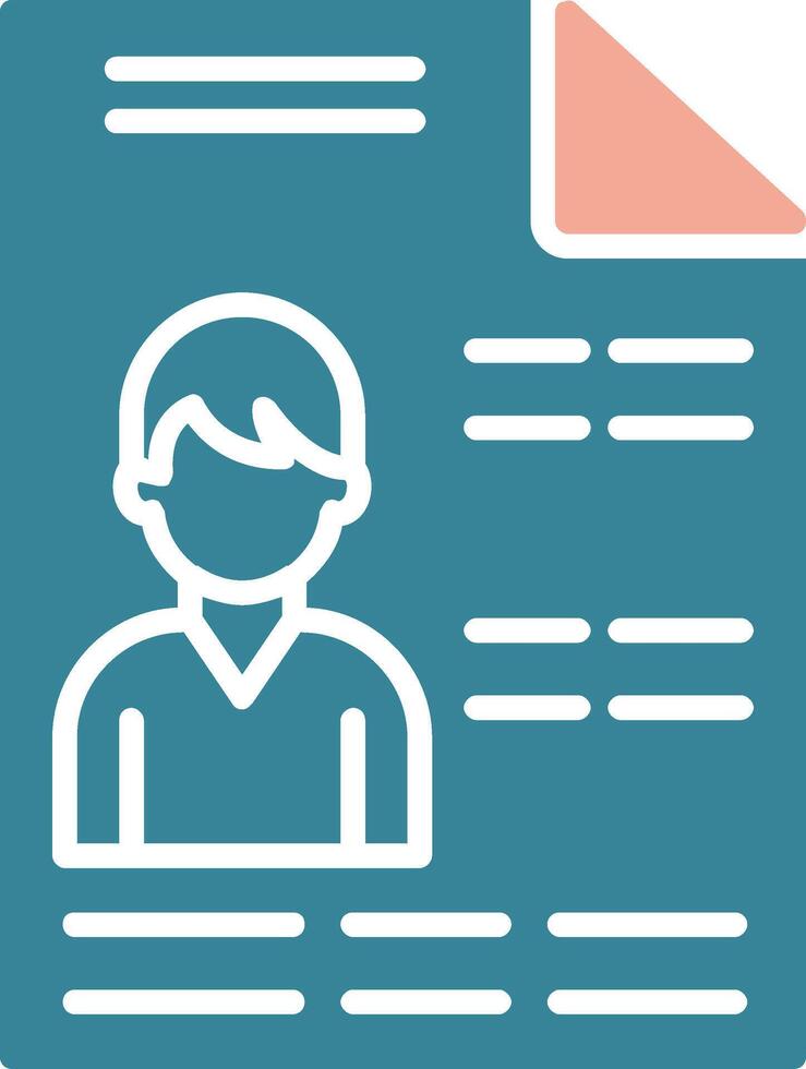 File Glyph Two Color Icon vector