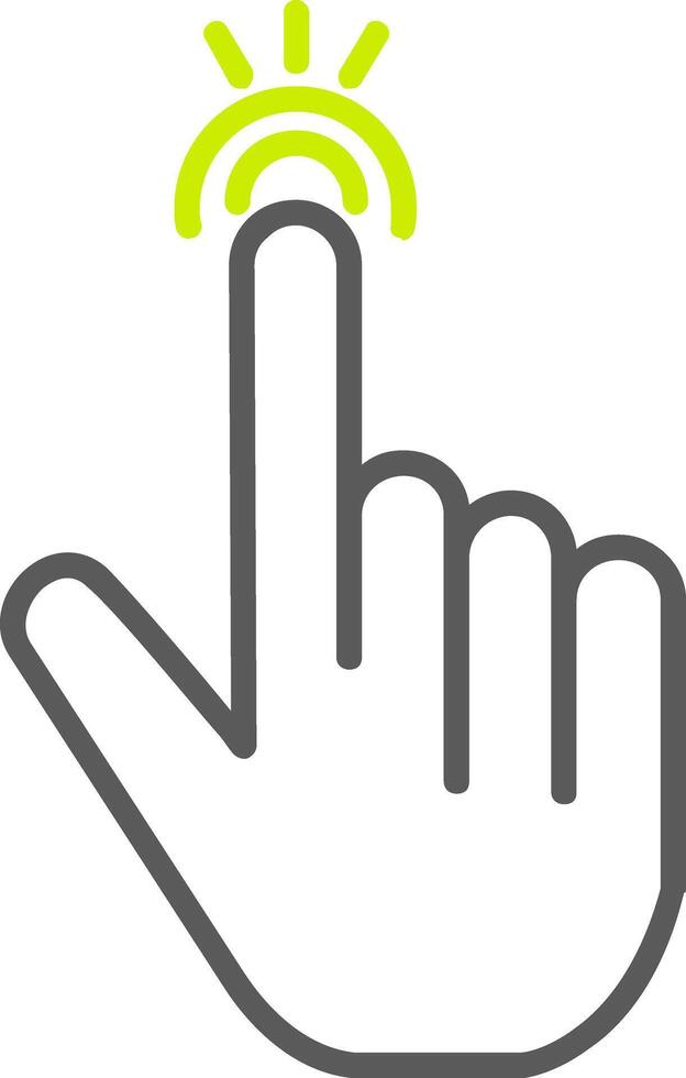 Tap Line Two Color Icon vector
