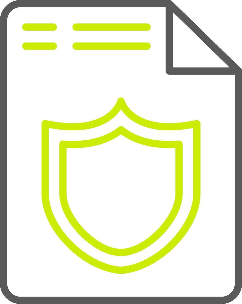 Document Line Two Color Icon vector
