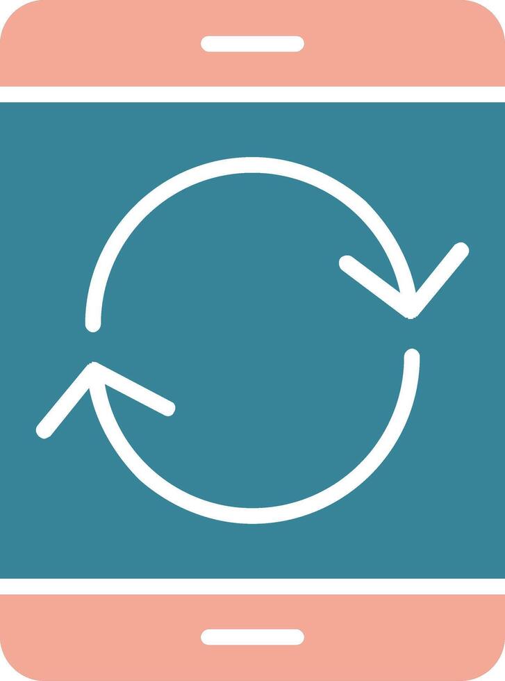 Restart Glyph Two Color Icon vector