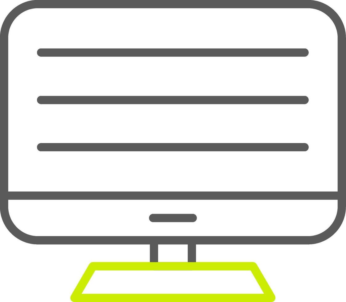 Computer Line Two Color Icon vector