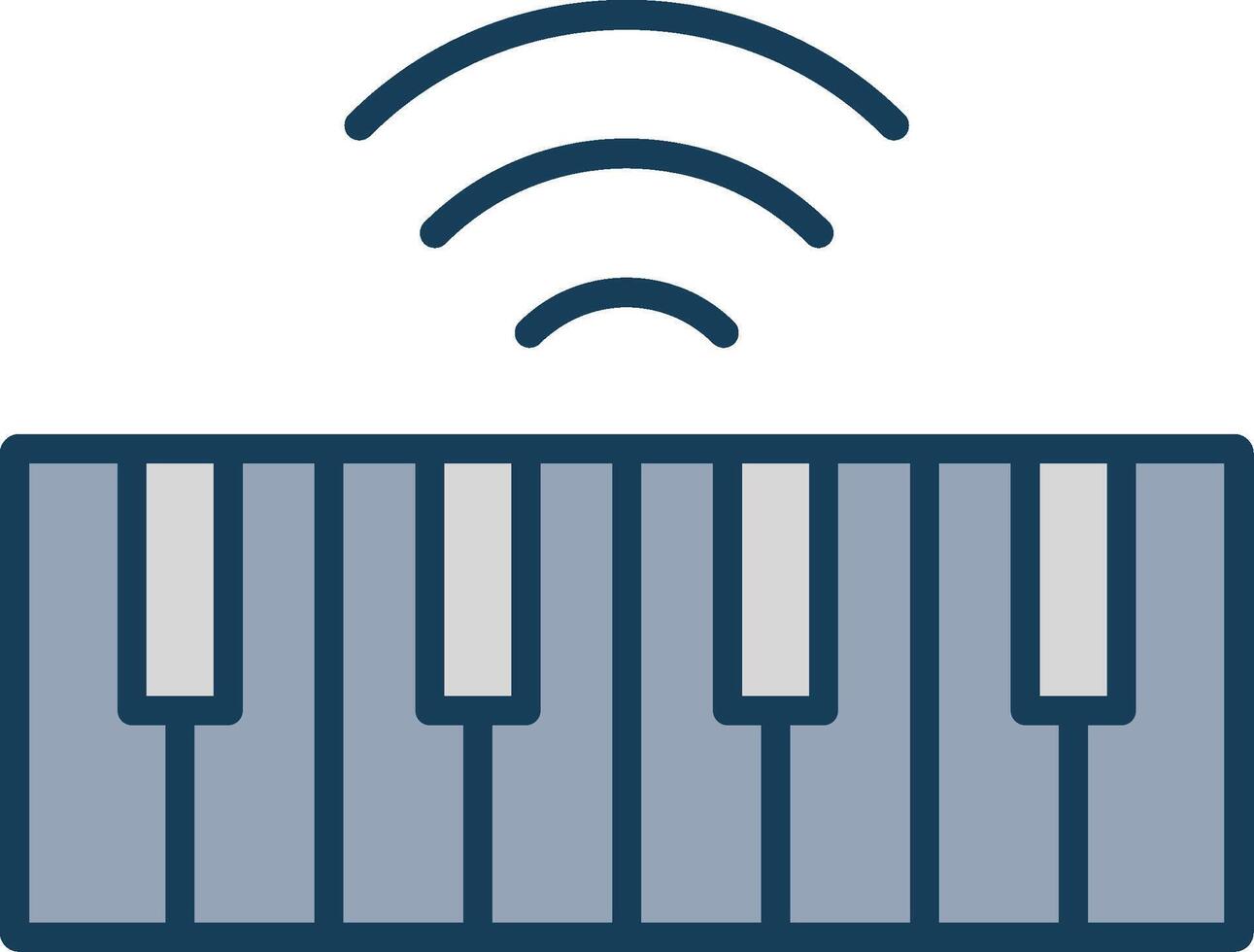 Keyboard Line Filled Grey Icon vector