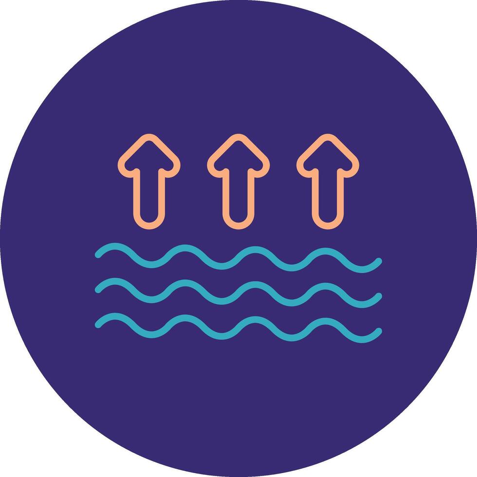 Arrows Line Two Color Circle Icon vector