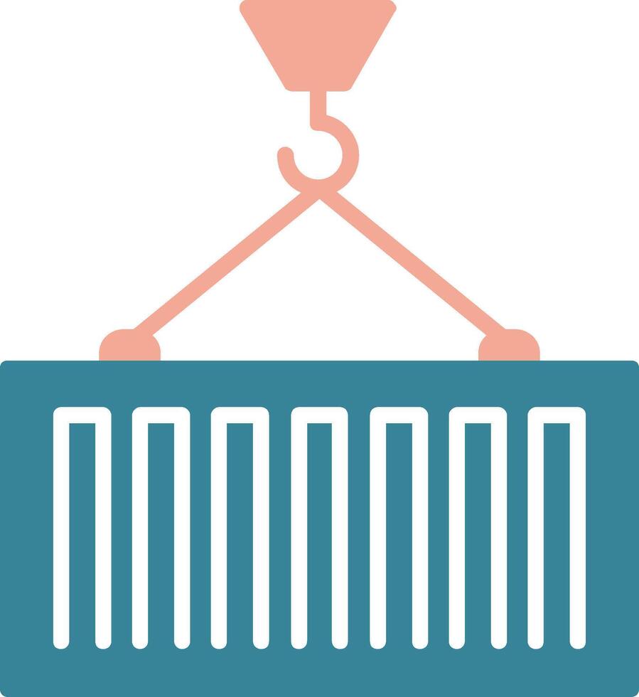 Container Loading Glyph Two Color Icon vector