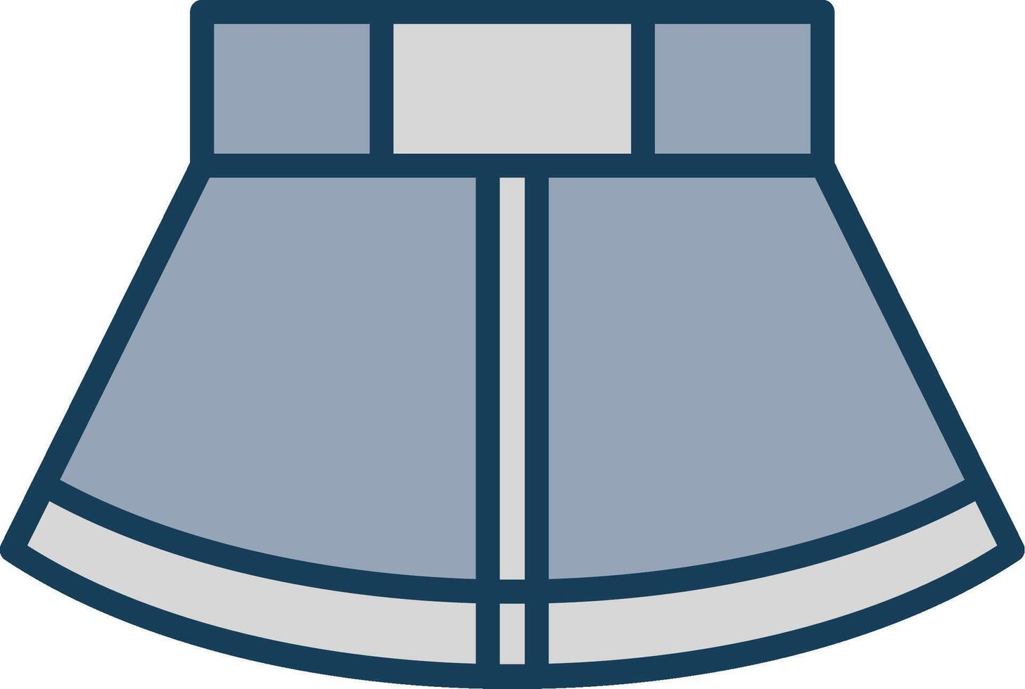 Skirt Line Filled Grey Icon vector