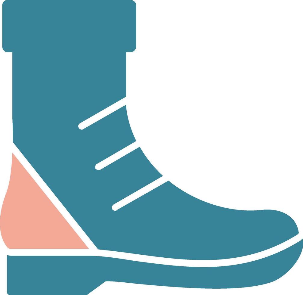 Boot Glyph Two Color Icon vector