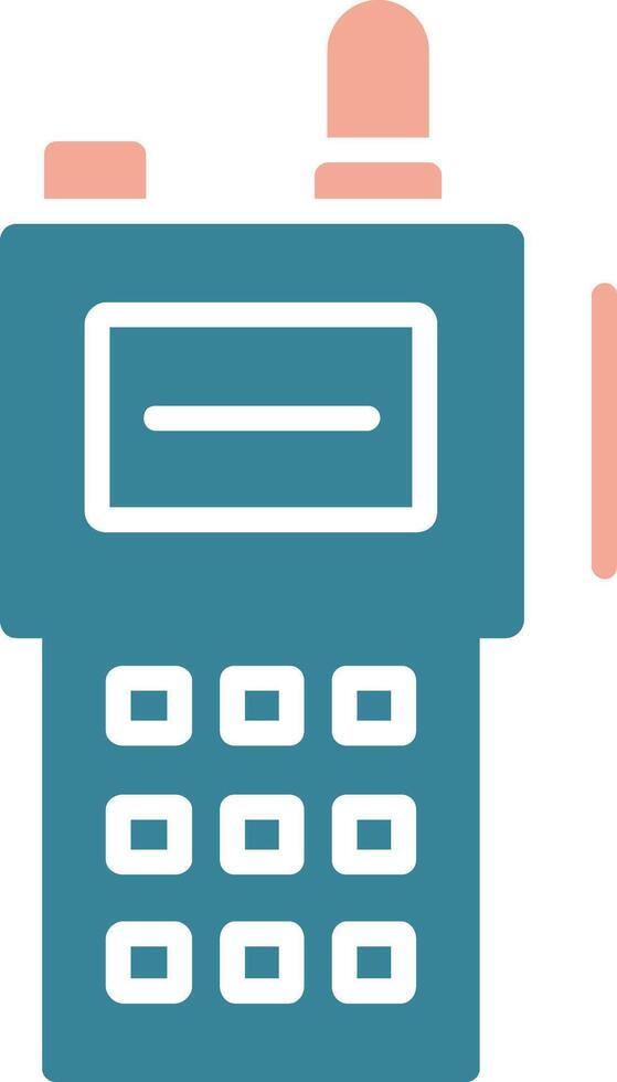 Walkie Talkie Glyph Two Color Icon vector