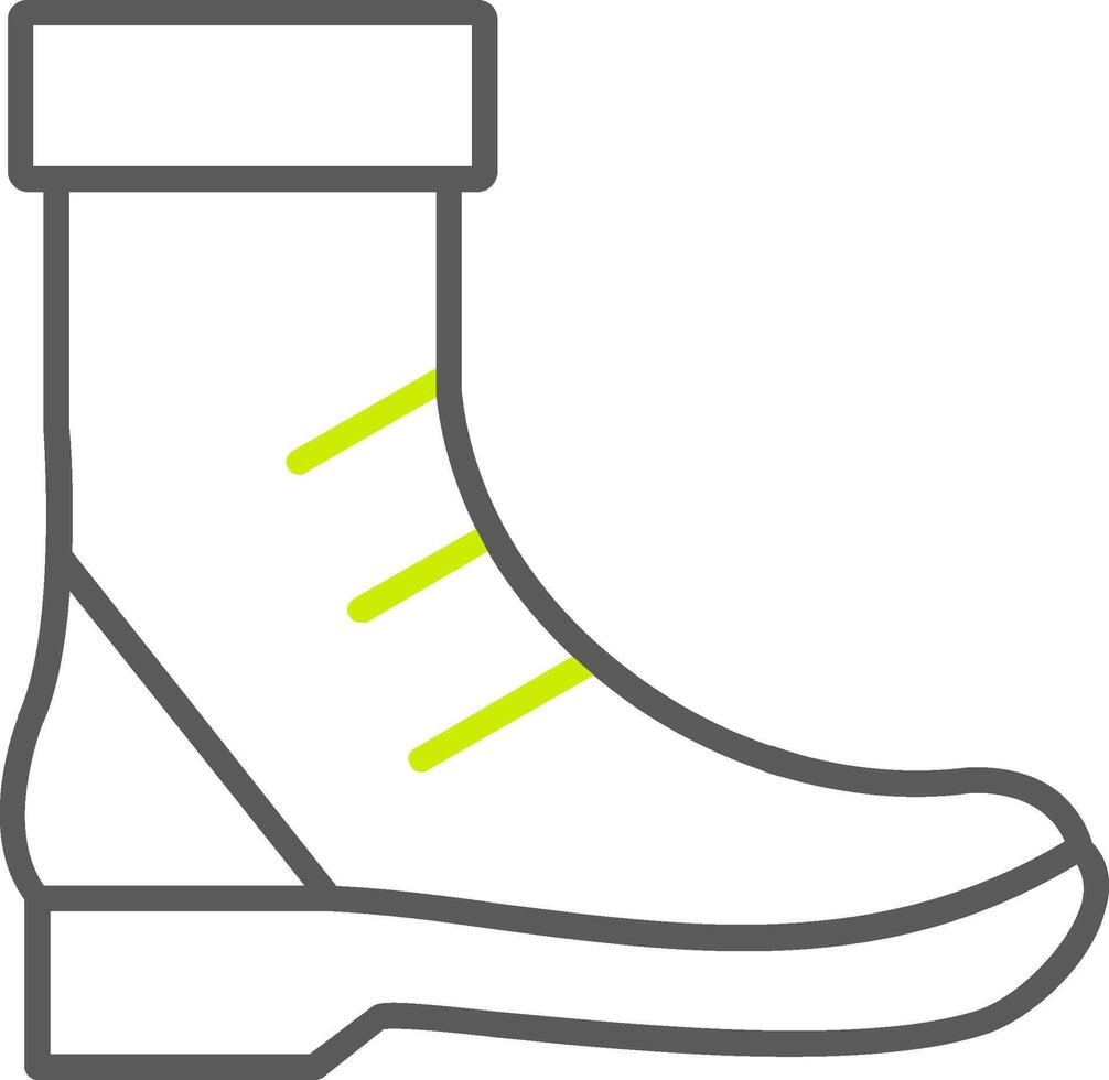 Boot Line Two Color Icon vector