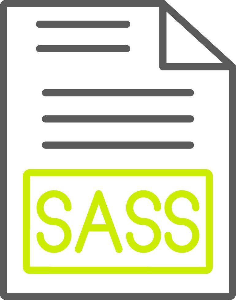 Sass Line Two Color Icon vector