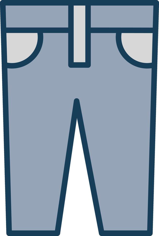 pantalones línea lleno gris icono vector