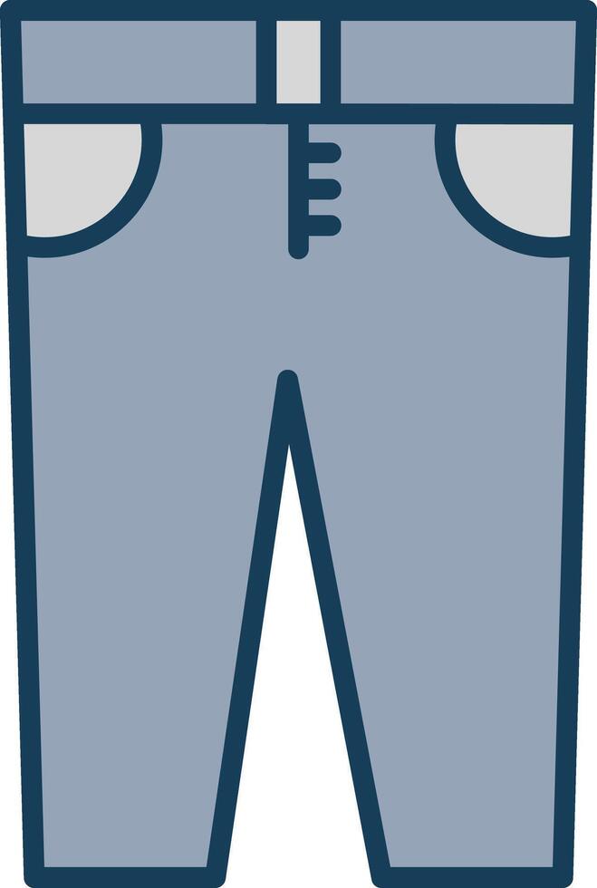 pantalones línea lleno gris icono vector