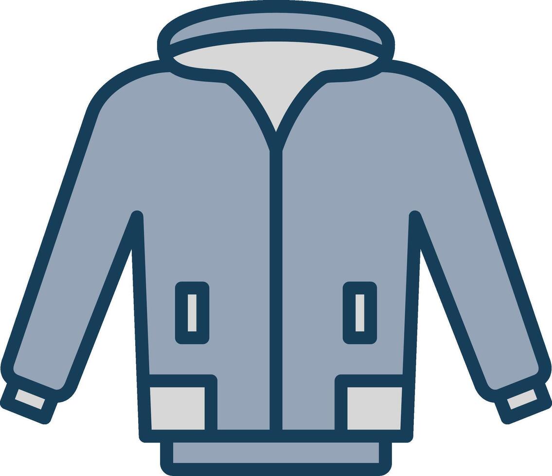 chaqueta línea lleno gris icono vector