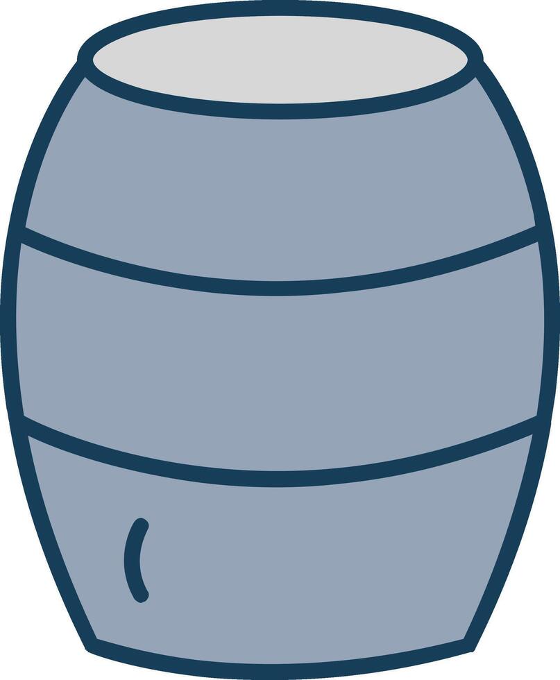 Barrel Line Filled Grey Icon vector