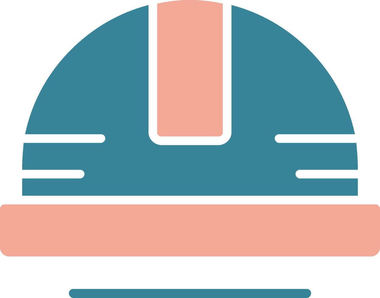 Helmet Glyph Two Color Icon vector