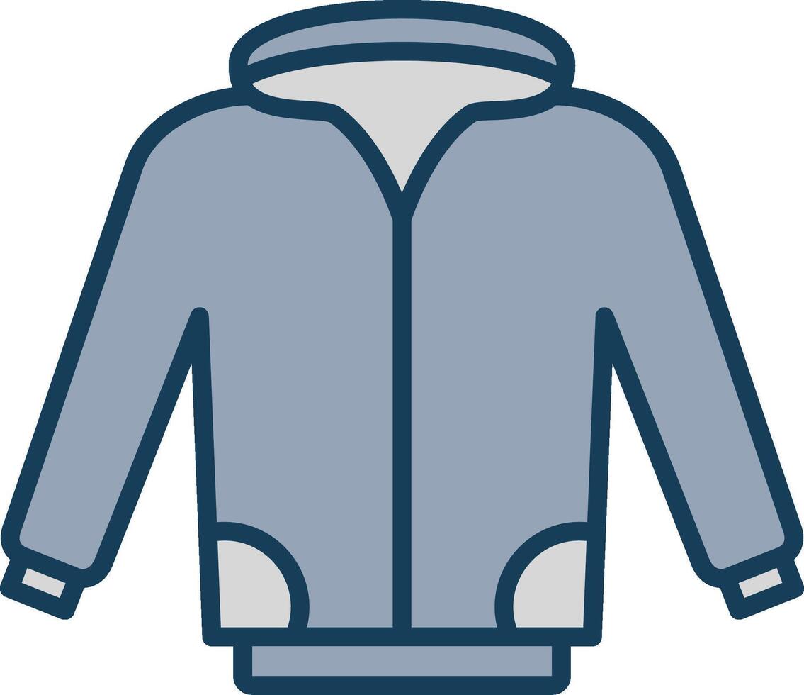 chaqueta línea lleno gris icono vector