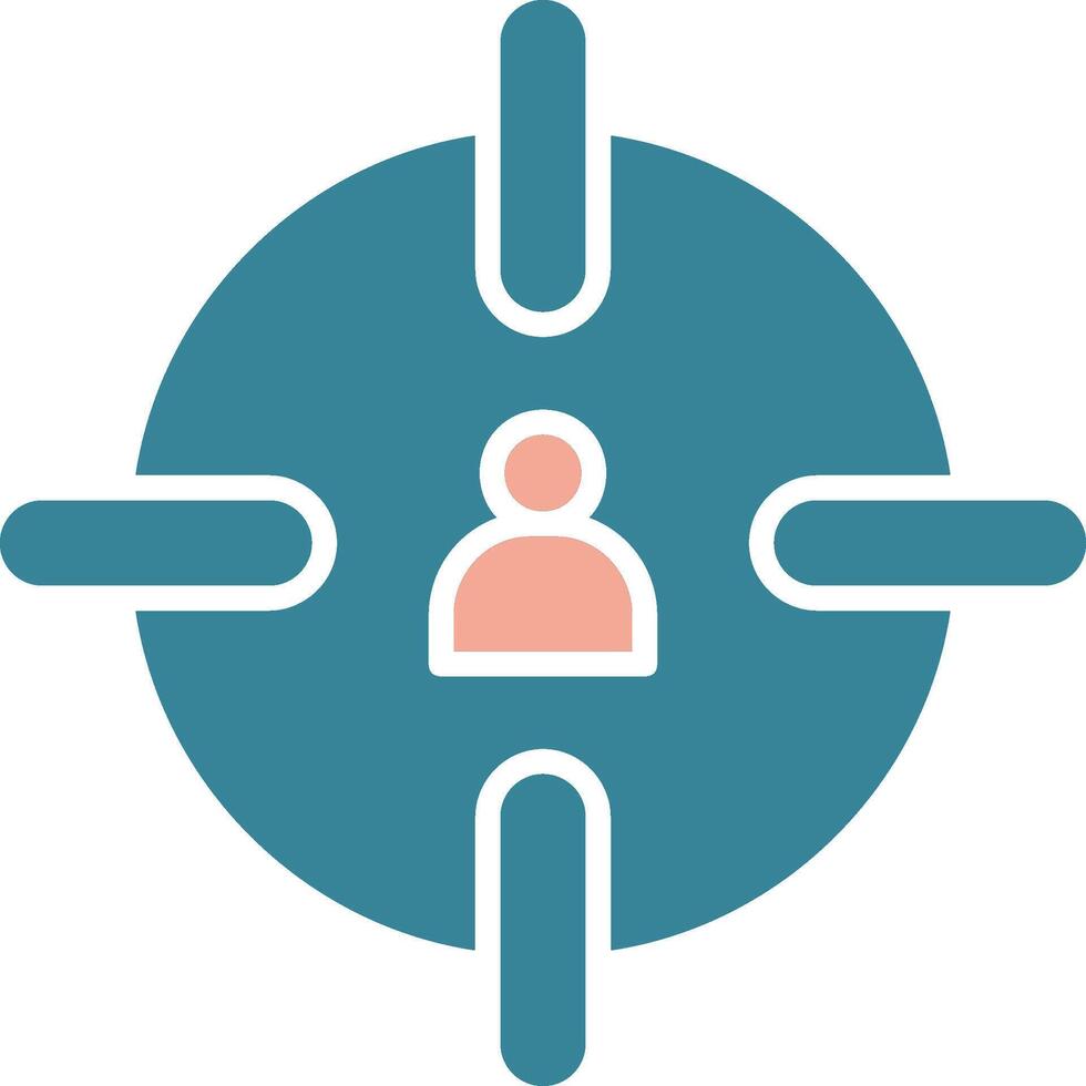Headshot Glyph Two Color Icon vector