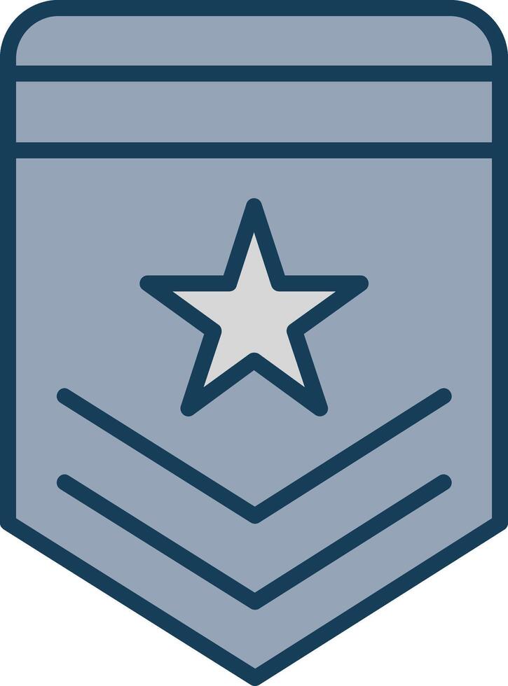 Badge Line Filled Grey Icon vector