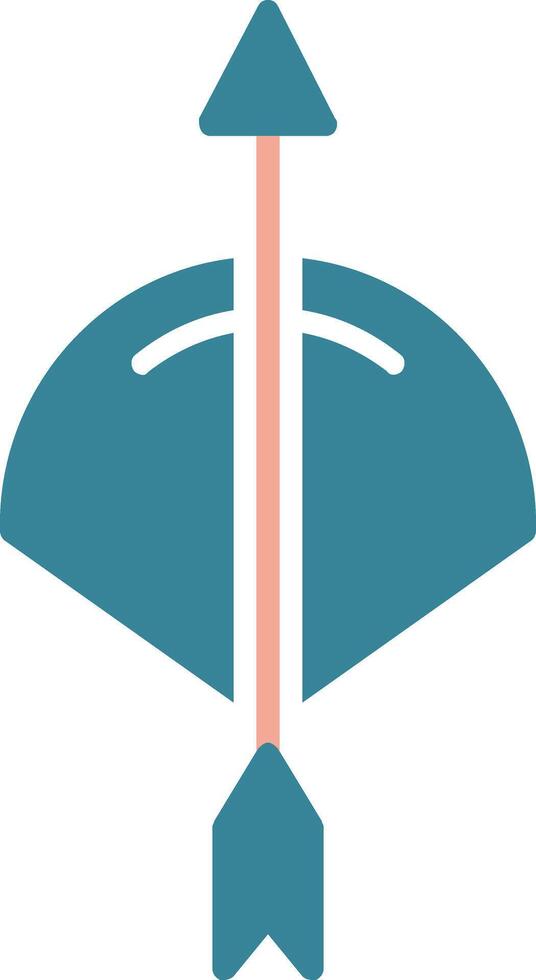 Archery Glyph Two Color Icon vector