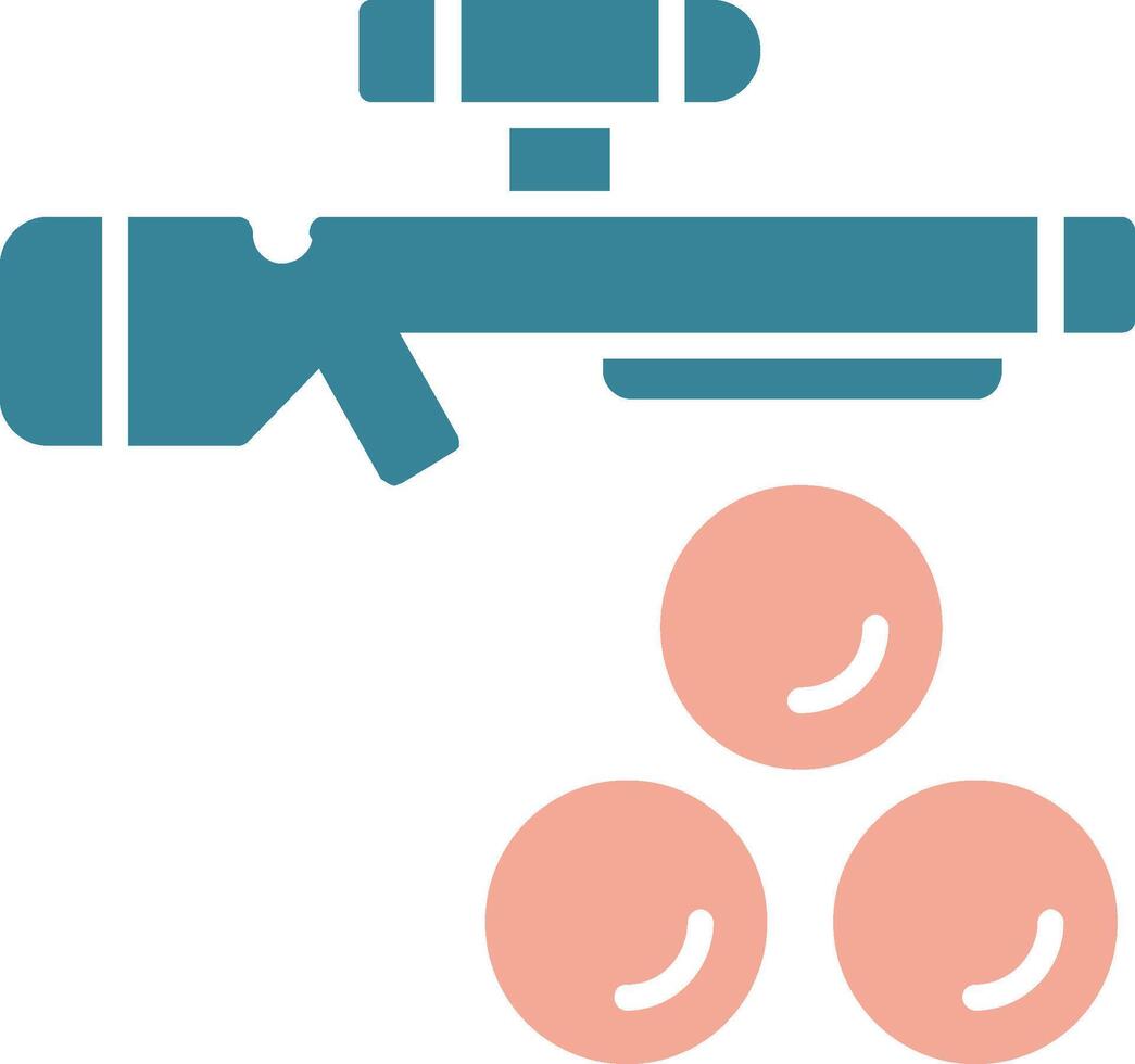 Paintball Glyph Two Color Icon vector