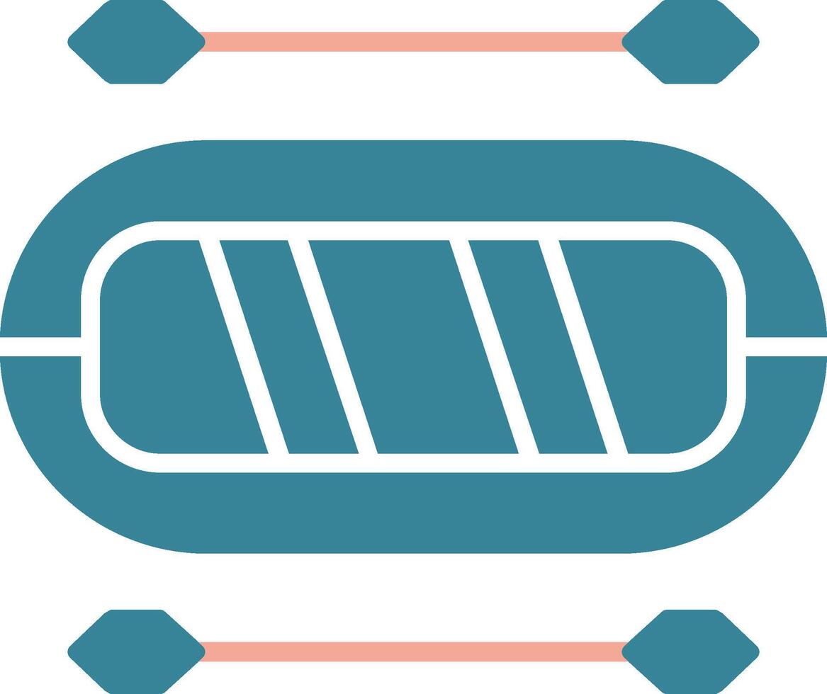 Raft Glyph Two Color Icon vector