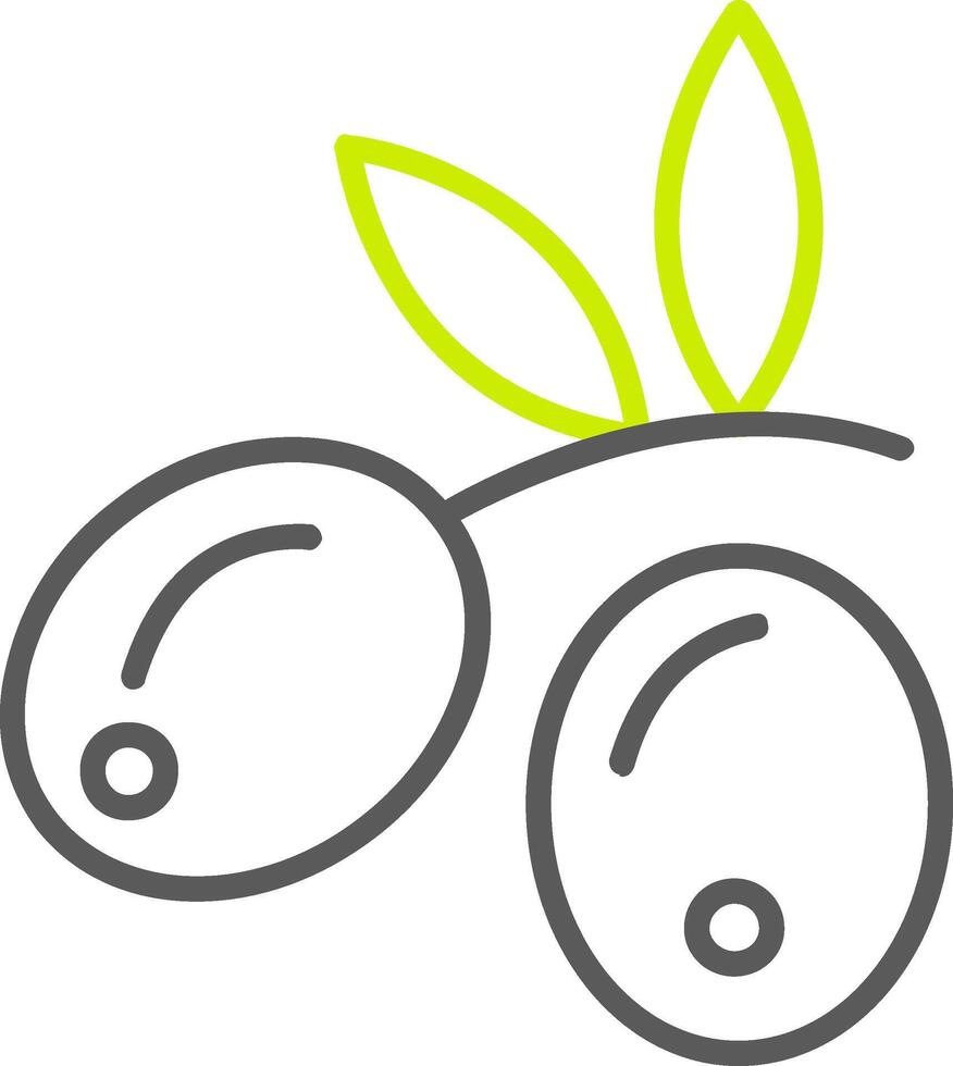 Olives Line Two Color Icon vector