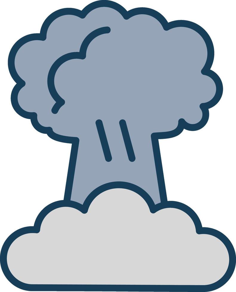 Explosion Line Filled Grey Icon vector